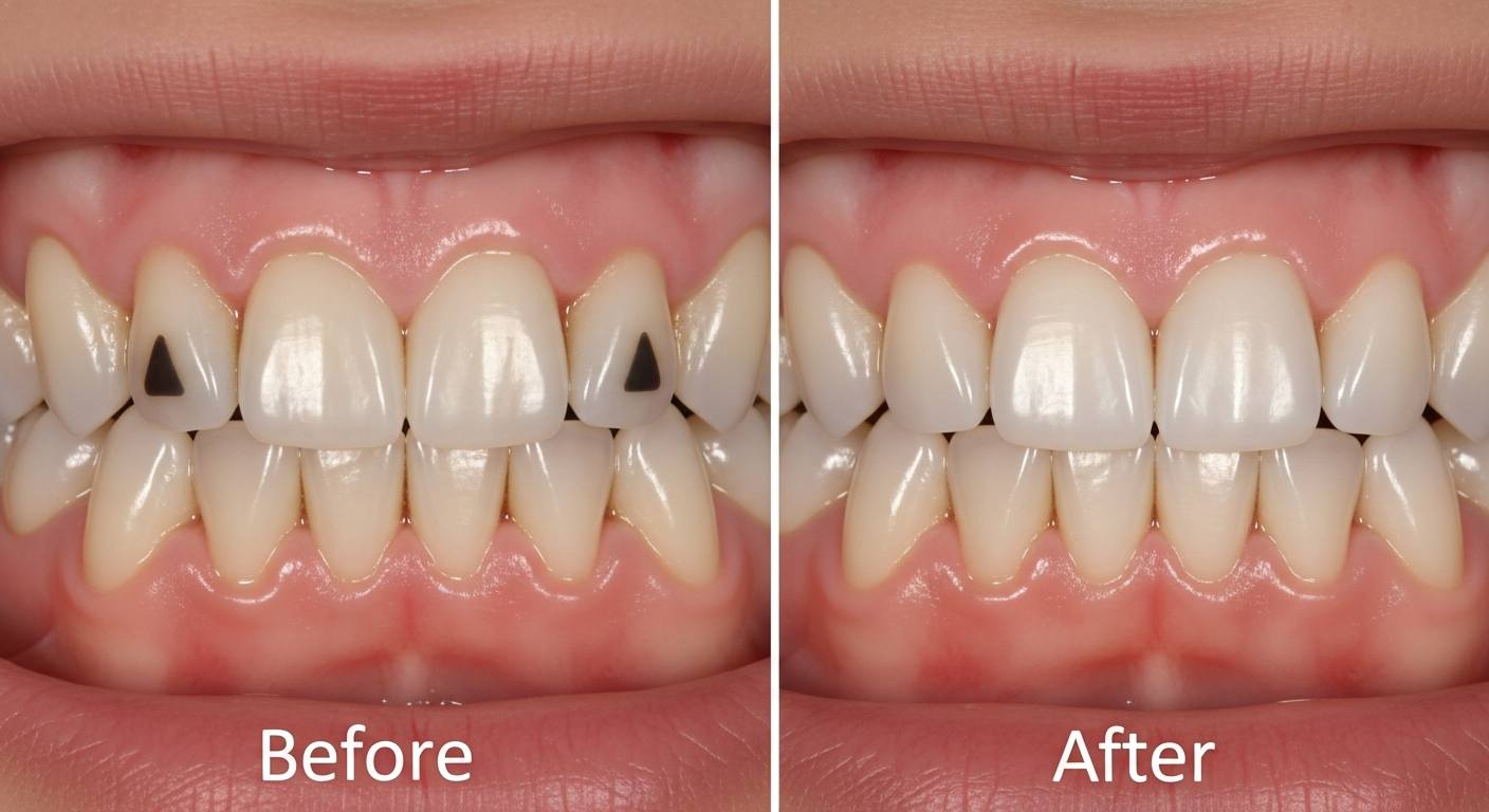 Treatment for Black Triangle Teeth